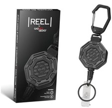 The Ultimate Retractable ID  Keychain Carabiner   Big Clip, 32  1 pack Black