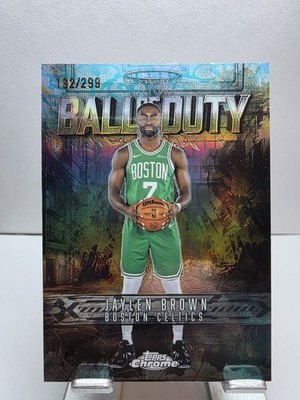 2025-26 Topps Chrome - Ball of Duty Jaylen Brown #BD-5 Teal Refractor /299