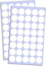 Round Colored Dot Stickers 3 4 Inch White Labels Pack of 2000 Self Adhesive