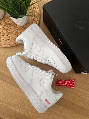 Nike Supreme x Air Force 1 Low Box Logo - White CU9225-100 Men Size