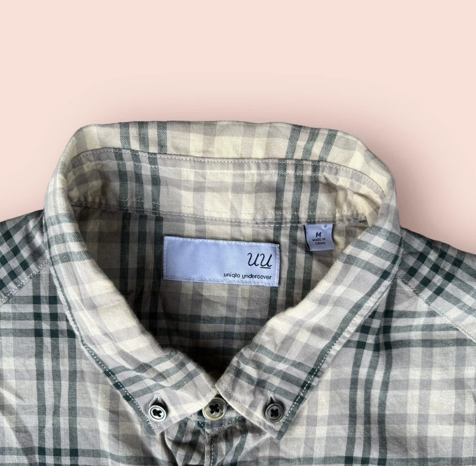 Rare Undercover X Uniqlo 4 Pockets Plaid Botton Up Shirt - Image 3 of 4