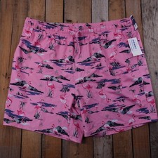 Old Navy Men's Swim Trunk XXL Pink Flamingo Print 7" Inseam
