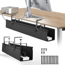 Oxford Cloth Under Desk Cable Management Tray,No-Drill 48" Desk Cable Managem...