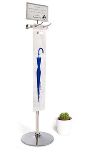 USED Umbrella Bag Wrapper Station with Sign