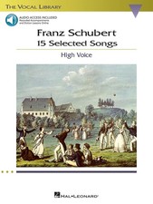Franz Schubert 15 Selected Songs High Voice Piano Sheet Music Book Online Audio