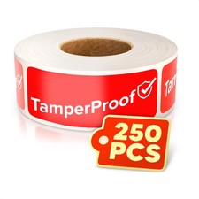 250-Pack Tamper Proof Stickers 1x3 Durable Labels with Strong Adhesive for ...