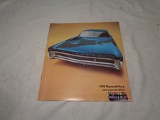Nos Mopar 1970 Plymouth Fury Brochure Nos Mopar 1970 Plymouth Fury Brochure