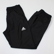 Adidas Unisex Boy's Girl's Black Nylon Windbreaker Track Pants in size 9-10