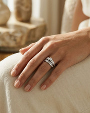 Princess Brillant Diamant Ring-Set 14K Wei&szlig;gold 2,08 CTW Wei&szlig;