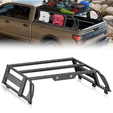 13.8'' Full-Size Rear Ladder Rack Back For 2016-2024 Nissan Titan w/ Bed Rails
