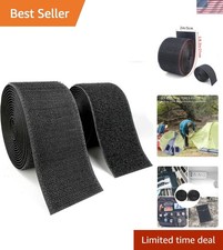 2'' Sew On Hook and Loop Strips - Durable Non-Adhesive Fabric Fastener, 6.5 Feet