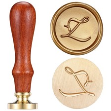 Letter Z Wax Seal Stamp, Yoption Vintage Brass Head Wooden Handle Z