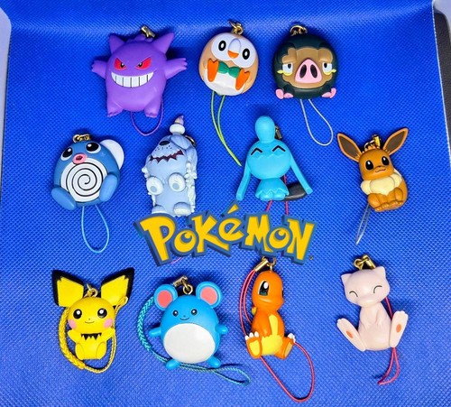 Pokemon Characters Anime Figure - Phone Strap Charm Keychain - Choose ONE