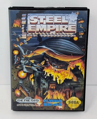 Steel Empire (Sega Genesis, 1992) Authentic - w/ Case - Tested & Working!