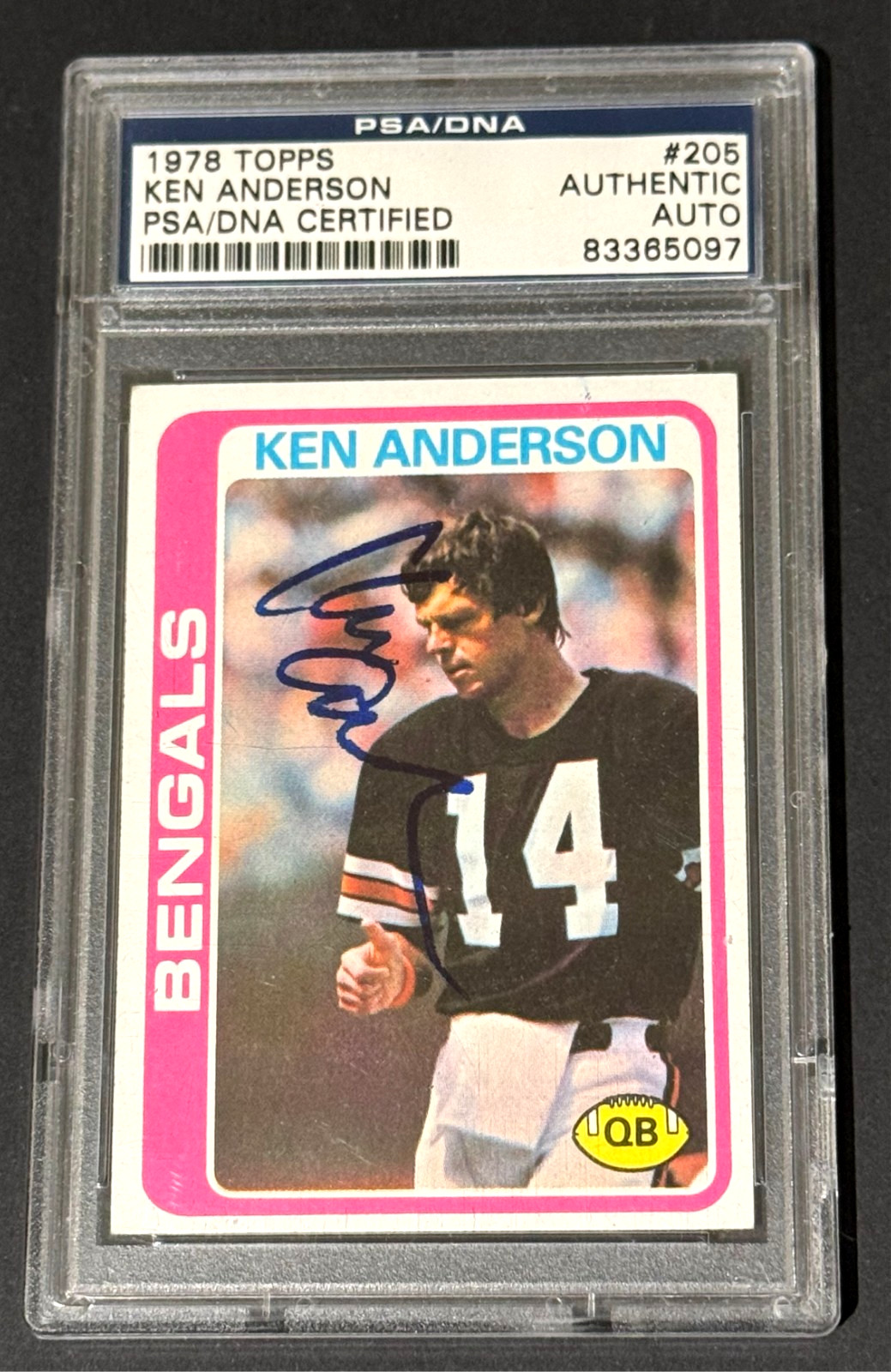 1979 Topps Football #115 Ken Anderson Cincinnati Bengals Signed PSA/DNA Auto