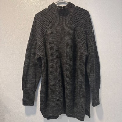 Pelle P Women's Size-XL Sweater Heavy Knit Jacket Dark Gray $215