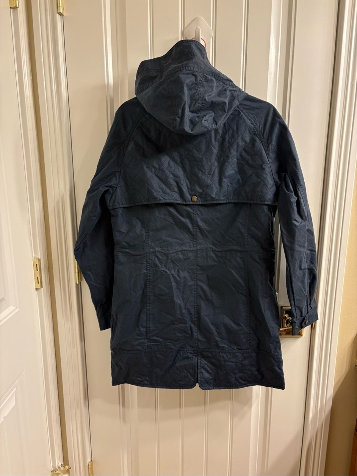 NWT Dubarry of Ireland Radford Blue Waxed Cotton Jacket 36 US 6 Sm Light Spots image 3