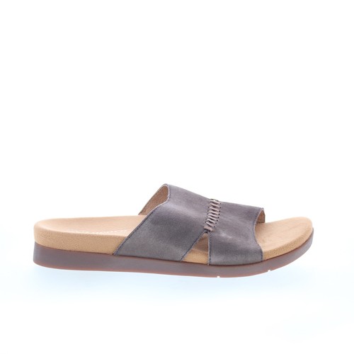 Spenco Twilight Woven SP1122FFR Womens Brown Leather Slides Sandals Shoes 9.5