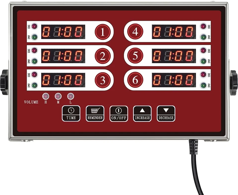Professional Cooking Timer with Ultra Loud Alarm & 6 Separate Channel Settings - Image 3 of 4