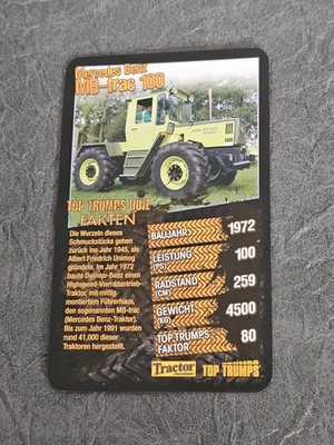 Mercedes Benz MB Trac 100 - Traktoren - Einzelkarte - Quartett  (10E)