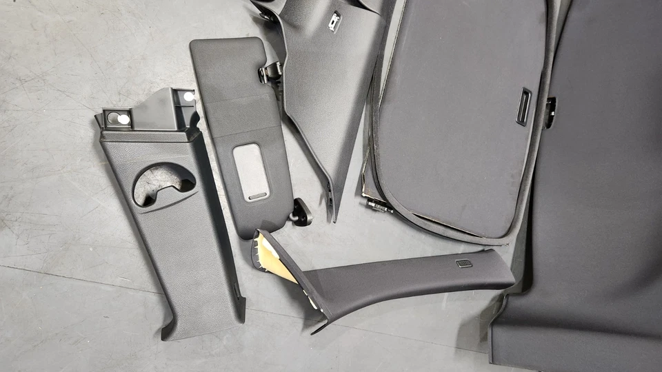 ✅ 08-13 OEM BMW E82 135 cupé techo negro pilares viseras juego de molduras Foto 3 de 4