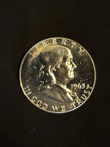 1963 PROOF FRANKLIN HALF 1/2 DOLLAR 50C SEE PHOTOS BEAUTIFUL PERFECT!