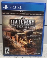 PlayStation 4 Railway Empire PS4 Rated E Poster & Manual Included Gaming