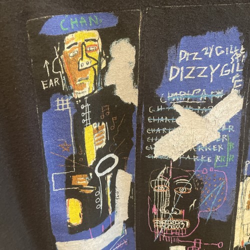 Jean-Michel Basquiat Artist Long Sleeve Double Sided Graphic Streetwear Sz Large - Picture 4 of 6