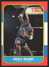 Gerald Wilkins Rookie 1986-87 Fleer #122 New York Knicks NBA Basketball Card. rookie card picture