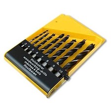 Wood Drill Bit Set Drilling Carbon Steel Round Shank 3mm - 10mm Bits (8pc)