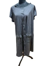 Kindred Bravely Nursing Dress Womens Gray Universal Labor Delivery Gown Small
