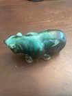 Vtg Red Ceramic Green Drip Glaze Brown Bear  • Japan Mafco Prod — photo 2