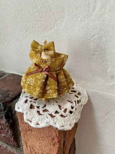 Handmade doll clothes, Sylvanian mother size, dress-up, one-piece dress