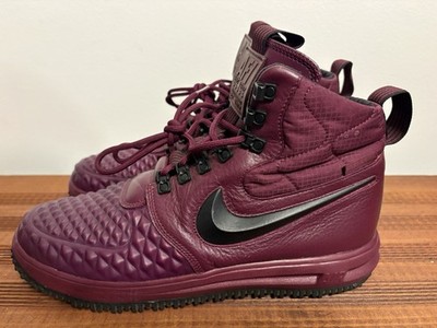 Nike Lunar Force 1 Duck Boot Bordeaux Sneakers Size 10 Men's