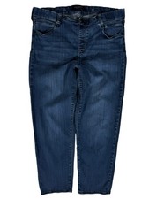 Liverpool Blue Dark Wash High Waisted The Slim Straight Denim Jeans Women's 20W