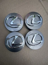 LEXUS Set Of 4  Gray-Chrome Wheel Center Caps 62MM - Satisfaction Guaranteed