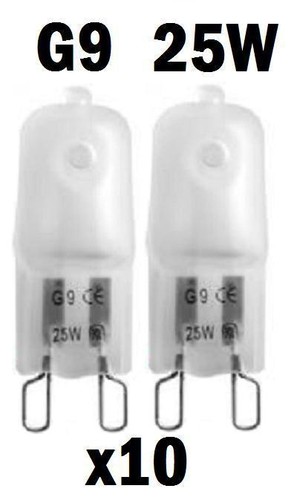 2 / 5 / 10 x G9 Halogen Light Bulbs Capsule 240V 25W Watt Frosted Dimmable - Picture 4 of 4