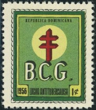 Dominican Republic #RA24 Lorraine Cross Postal Tax Stamp Latin America 1956 MLH