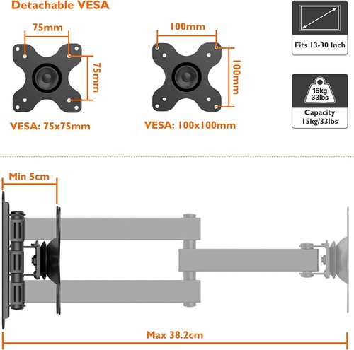 Soporte de pared de TV para televisores LED LCD OLED - Imagen 18 de 49