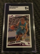 2005-2006 CHRIS PAUL TOPPS CHROME SGC 9 MINT#168 RC ROOKIE