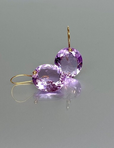 14k Pink Topaz Earrings 925 Sterling Silver Pink Oval Dangle Earrings For Her - 第 58/83 張圖片