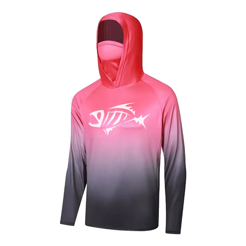 Fishing Hoodie Shirts with Mask UV Neck Gaiter Fishing Clothing Men'S Long Sleev - Picture 4 of 24