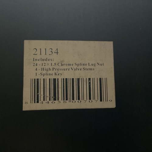 New Pro Comp 21134 Lug Kit; Incl. Spline Key, H.P. Valve Stems, 24 12x1.5 Lugs - Picture 4 of 5