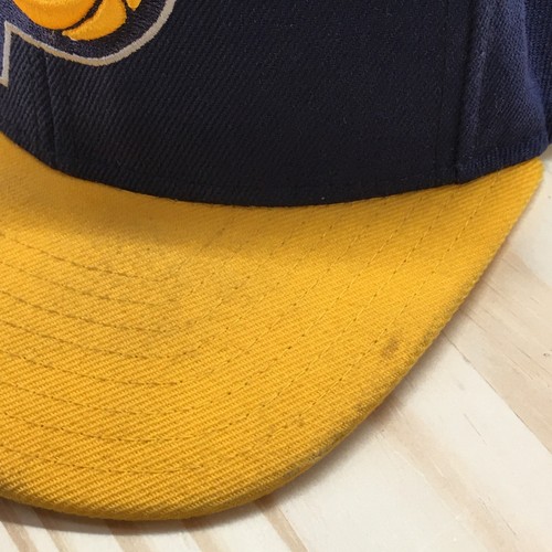 Indiana Pacers NBA Adidas Snapback Hat Mens Blue OS Flat Brim Embroidered Logo - Picture 2 of 15