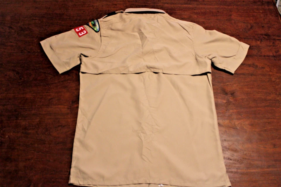 Camisa para hombre Boy Scouts of America BSA tostada pequeña ventilada poli microfibra Foto 4 de 4