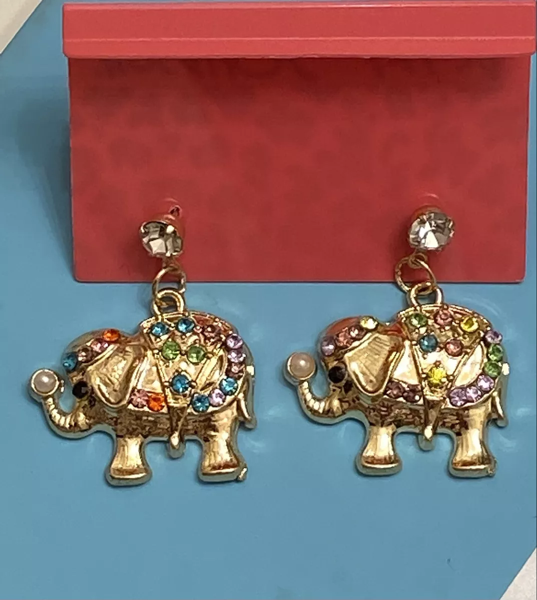 Betsey johnson shop elephant earrings