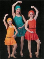 Rhythm Dance Costume Persimmon 6x7-CL-AS-AL Jade CM-AXL Mango CM-CL-AL New