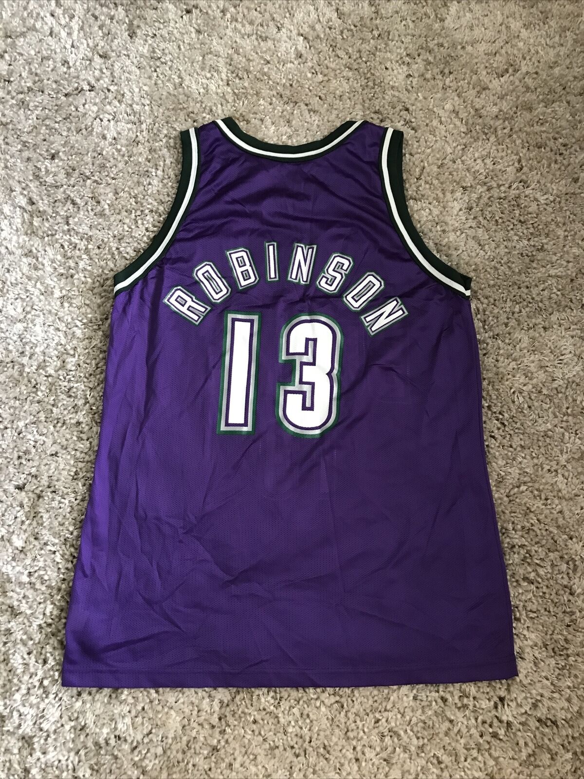 Vintage #13 GLENN ROBINSON Milwaukee Bucks NBA Champion Jersey 40 – XL3 VINTAGE CLOTHING