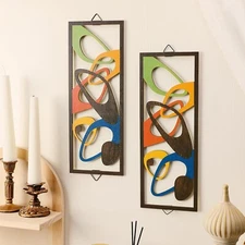 CroBlissful 2 Pcs Mid Century Wall Art Mid Century Modern Wall Decor Elegance