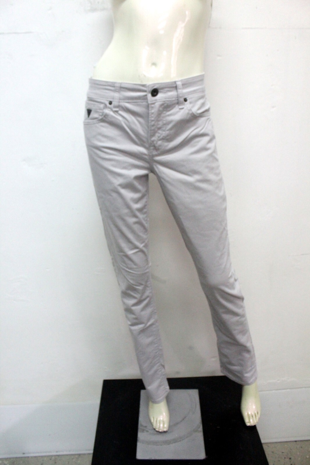 Guess Jeans Donna Taglia 42 Pantalone Grigio In Cotone Pant Trousers Hose